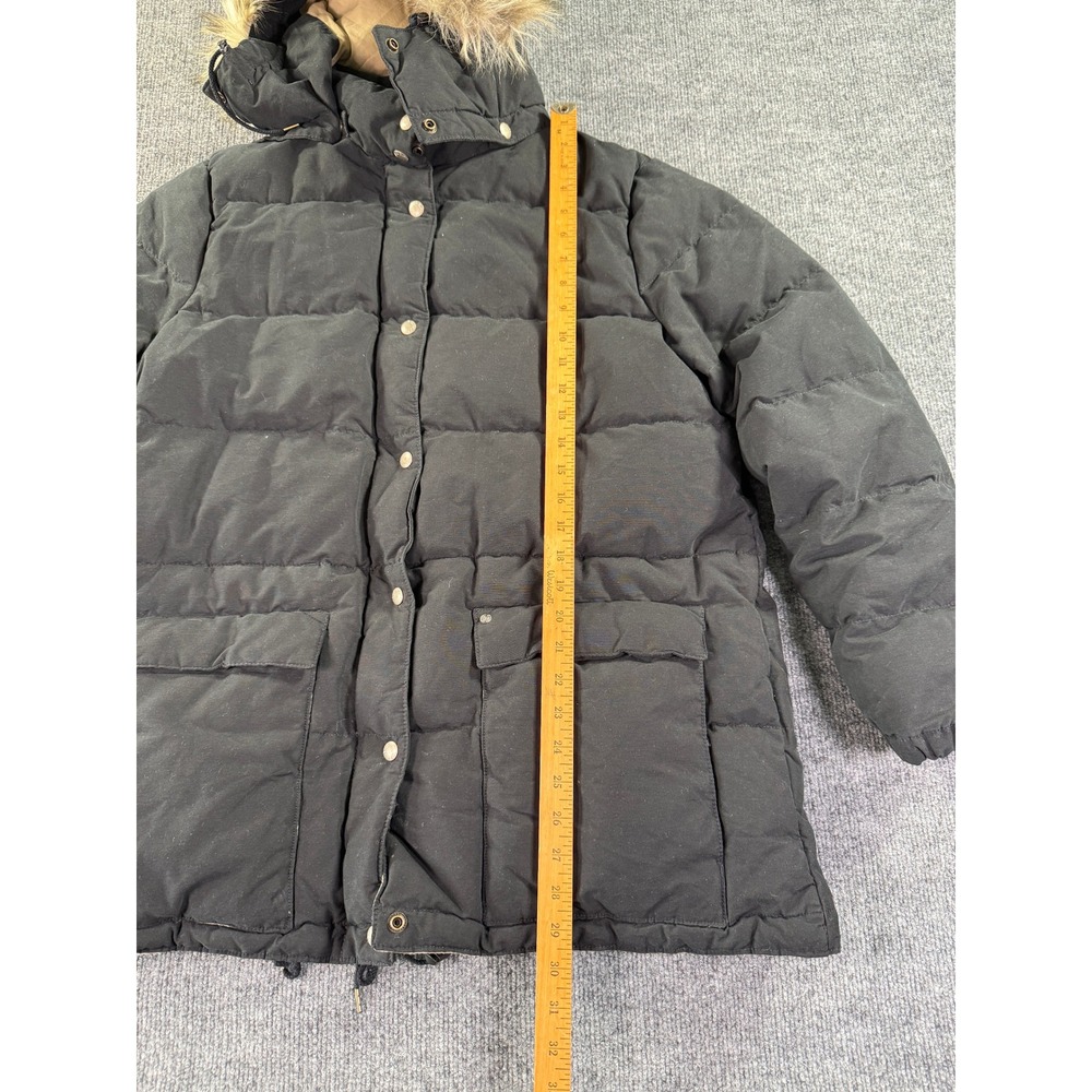 Denim & Supply Ralph Lauren Puffer Parka Jacket Womens XL Black Hooded Faux Fur - Picture 6 of 14